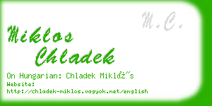 miklos chladek business card